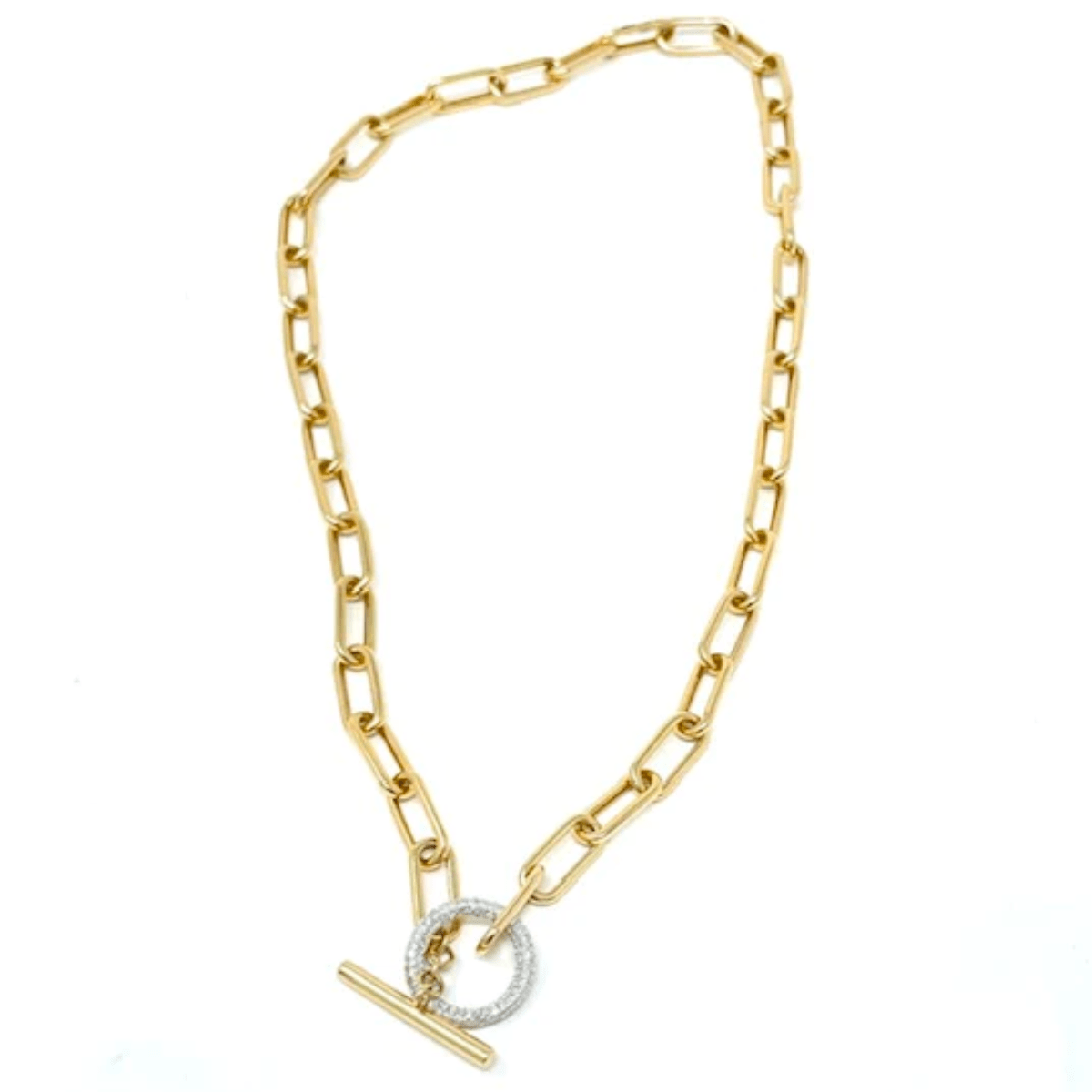 Toggle clasp hot sale chain necklace