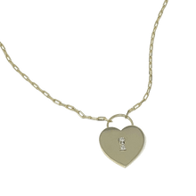 Load image into Gallery viewer, Padlock Heart Necklace